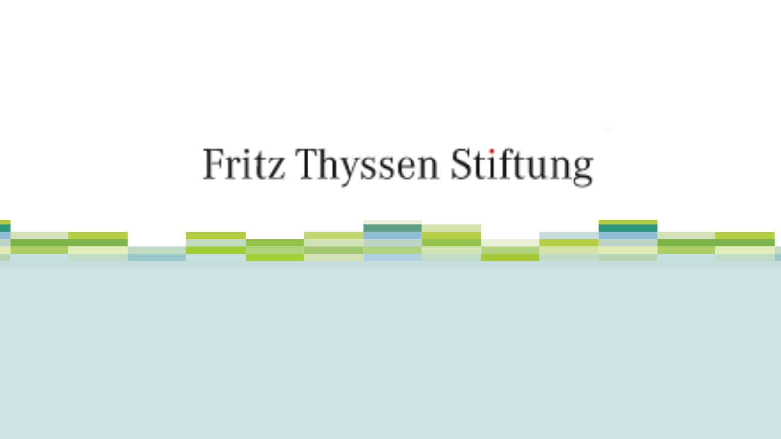 Fritz Thyssen Stiftung with colored rectangles underneath